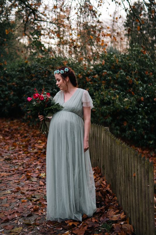 Babybauch-Styling für ein Shooting